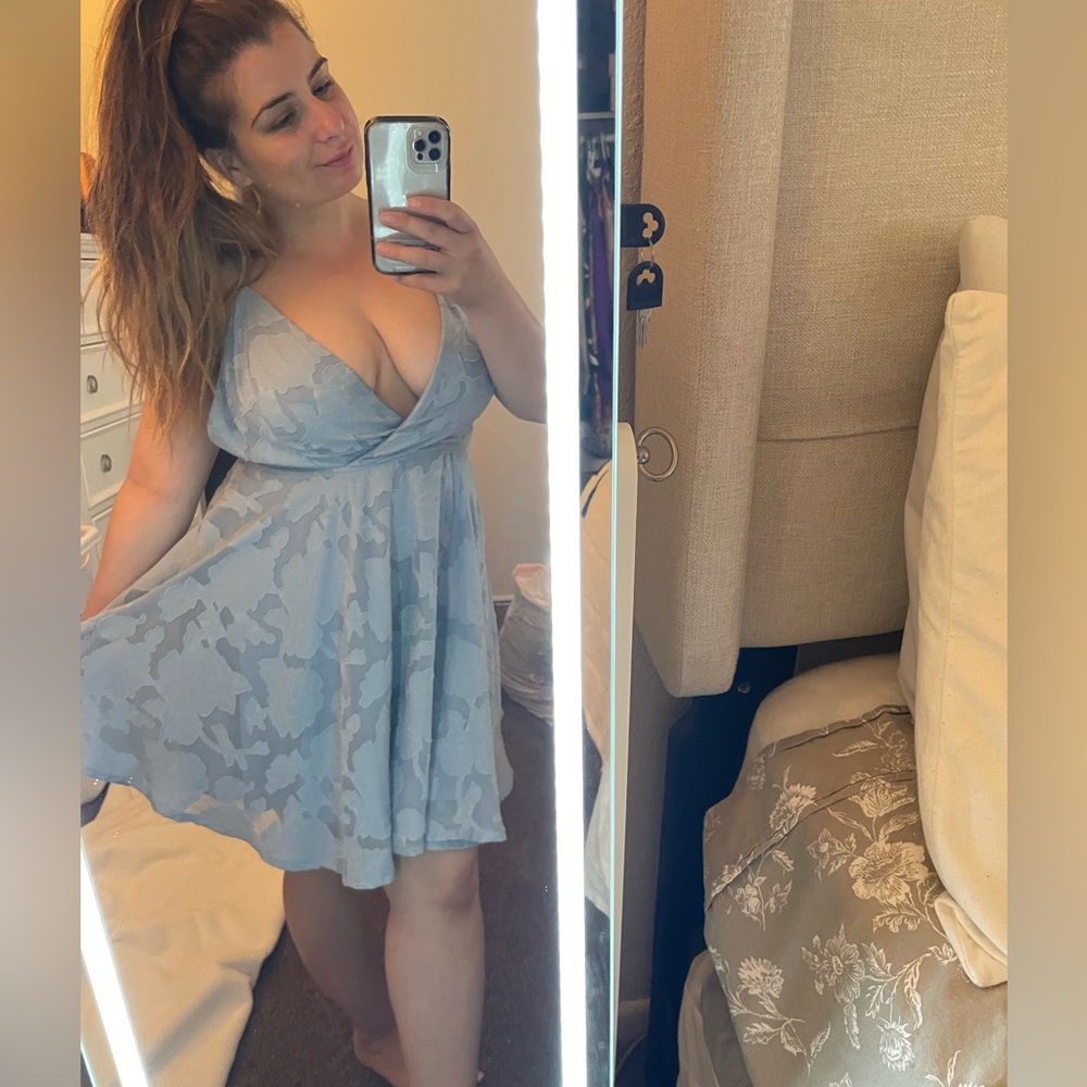 💎Dusty Blue Floral Dress